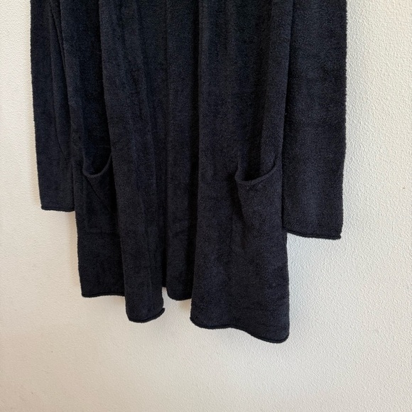 Barefoot Dreams CozyChic Lite Long Cardigan Sweater Black Large - Picture 3 of 6